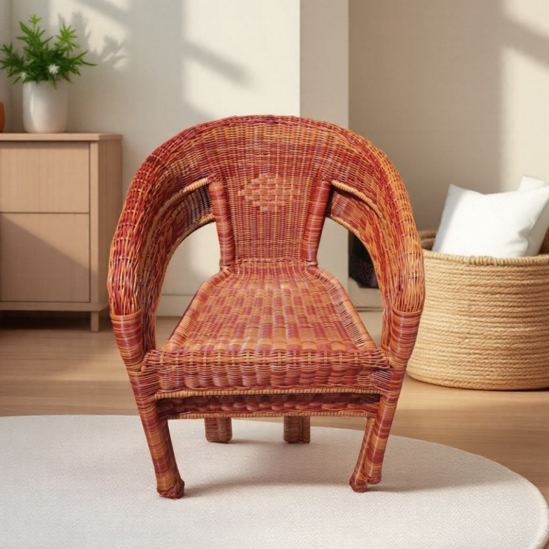 老人椅纳凉椅久坐不累阳台藤椅A编织藤条靠背椅扶手养老院椅子喝