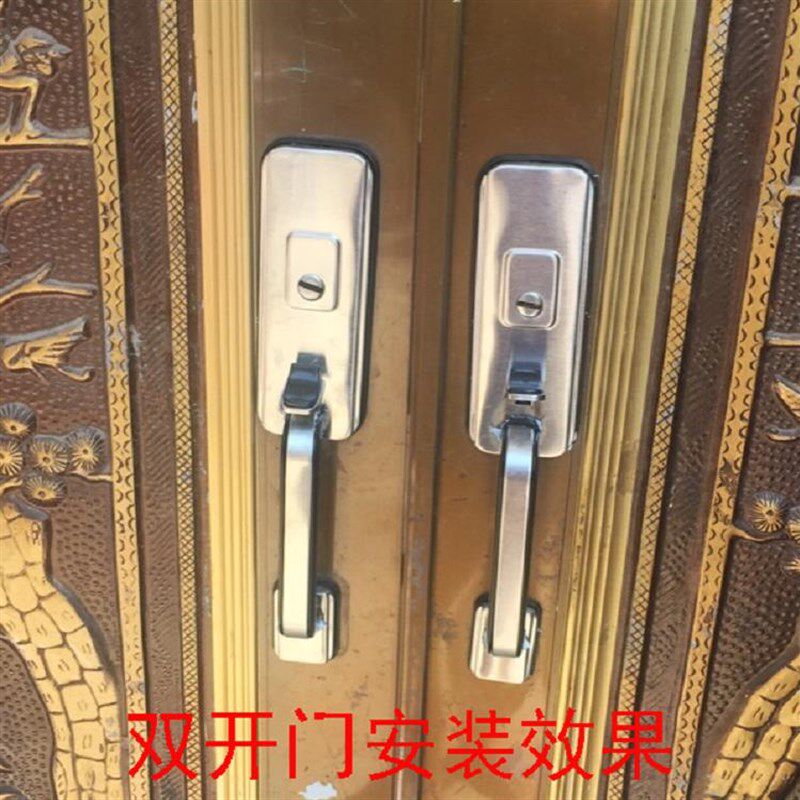 包邮老式防盗门把手 不锈钢大门把手 锁具拉手 铝合金门锁 大门锁