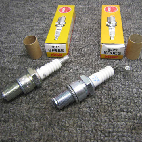 日本原装NGK摩托车火花塞BP6ES 14mm长牙 比亚乔80 JOG水冷 BR8ES