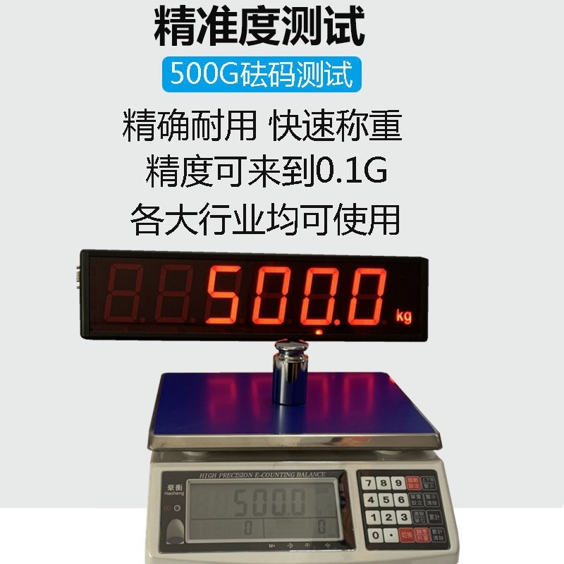 豪衡计数计重电子秤台桌称外接大屏幕高清晰仪表3寸 5寸等显示器