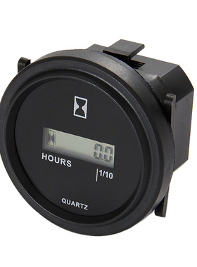 HM005 DC 4.5-90V LCD Resettable Round Hour Meter Timer hour