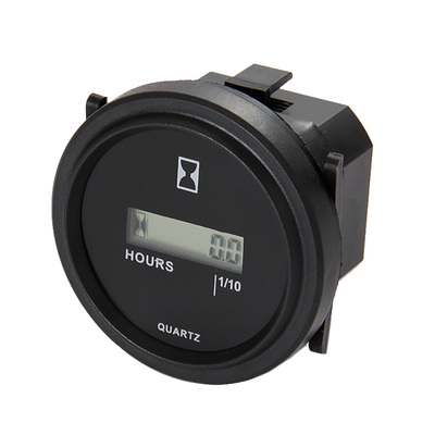 HM005 DC 4.5-90V LCD Resettable Round Hour Meter Timer hour
