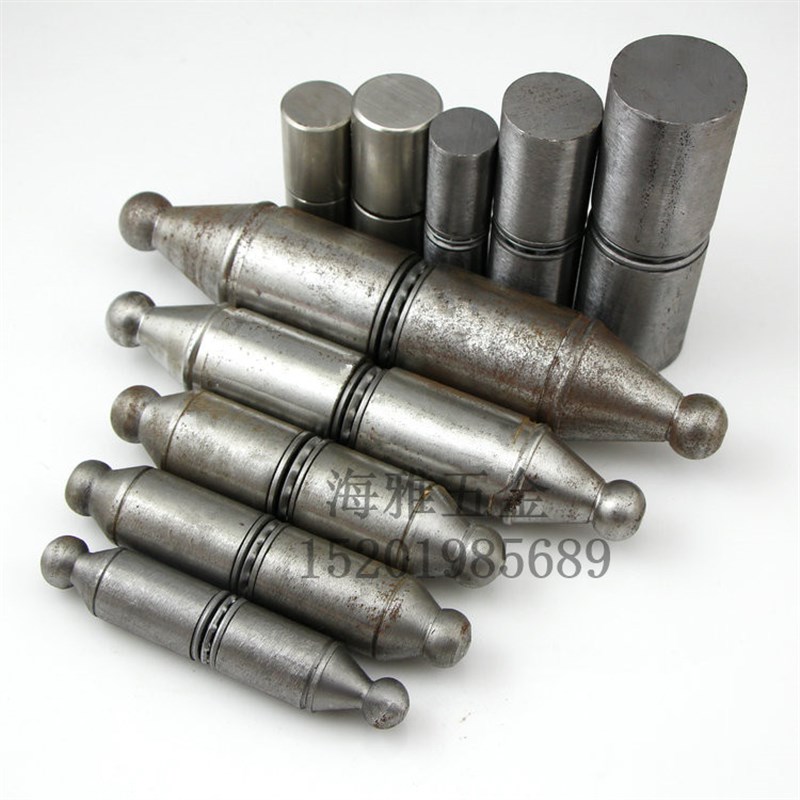 304不锈钢圆柱焊接门轴圆柱合页 带轴承圆门柱重型铁铰链铁门门轴