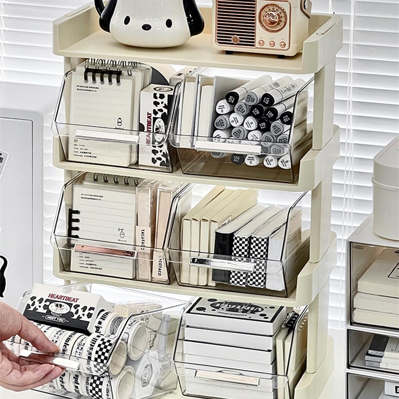 桌面抽屉收纳盒多层学生书桌整理盒宿舍文具收纳办公室杂物置物架