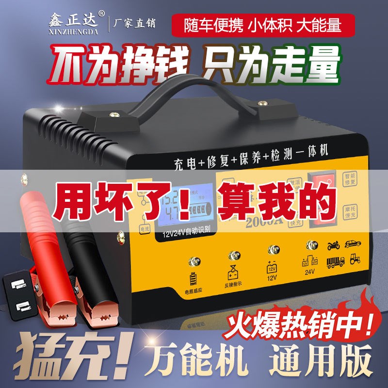 德国进口汽车电瓶充电器12V24V智能摩托车蓄电池全智能自动通用纯