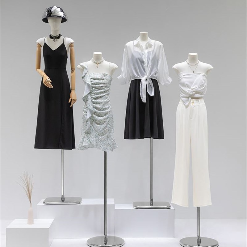 扁身假半身全身人台服装店女装女人新款模特模特橱窗展示架道具