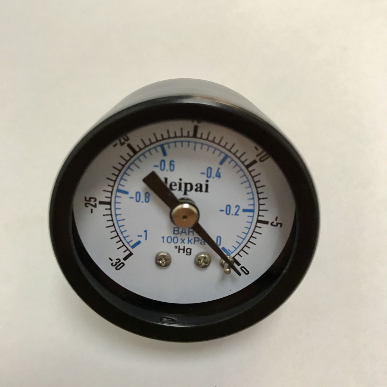 负压压力表 外壳41-42mm 压力范围 -30-0hg -1x100kpa inhg=hg
