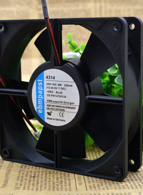 原装EBMPAPST TYP 4314S 12032 24V5W 3线 双滚珠变频器散热风扇