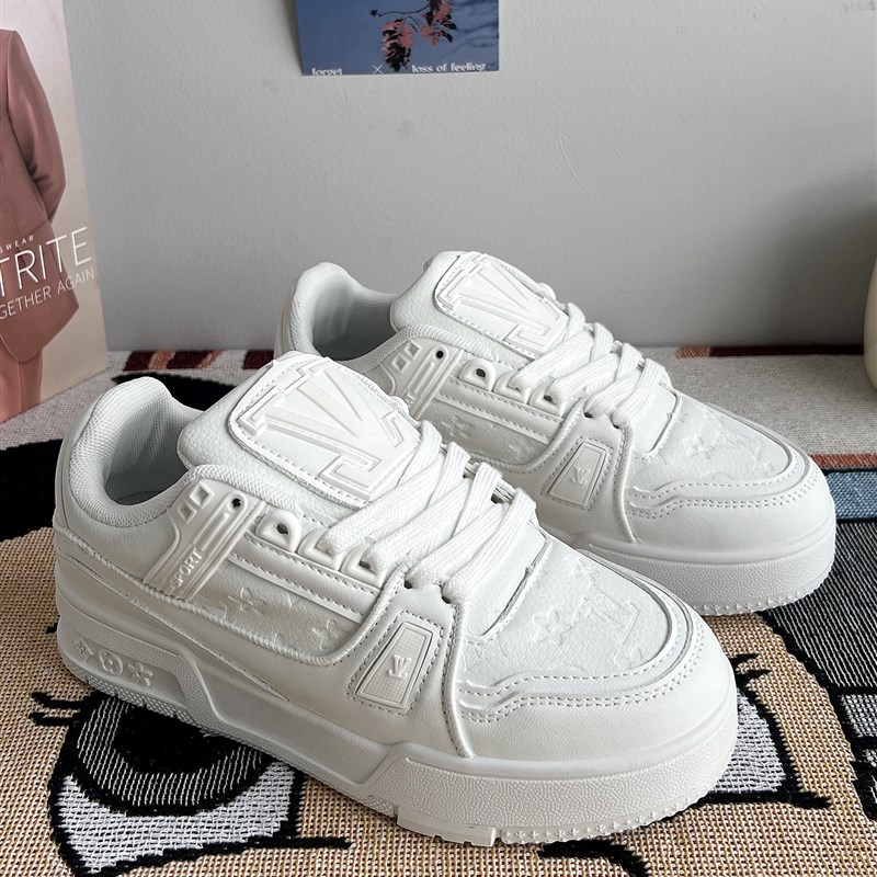 白色鞋子男d鞋增高板鞋男款小白鞋 夏季新款透气情侣高级休闲鞋女