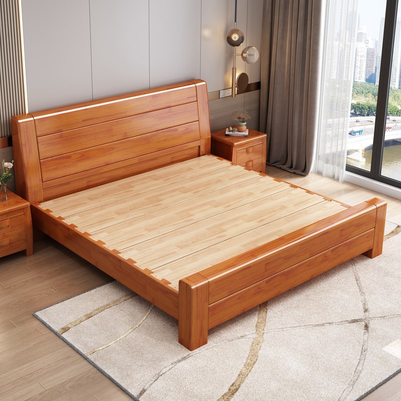 新中式榫卯全实i木床1.8米双人主卧室现代简约气压储物经济型大床