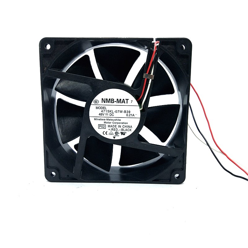 包邮NMB-MAT 7 4715KL-07W-B39 12038 48V 0.21A 3线变频器风扇