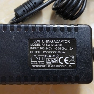 欧规FUJIA福佳12V3000MA电源适配器考勤机 显示器FJ-SW1203000E