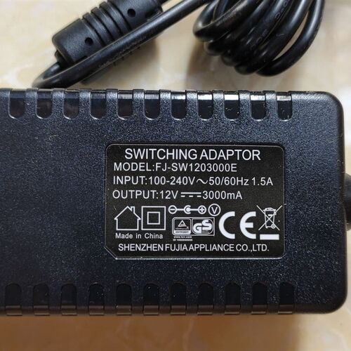 欧规FUJIA福佳12V3000MA电源适配器考勤机 显示器FJ-SW1203000E