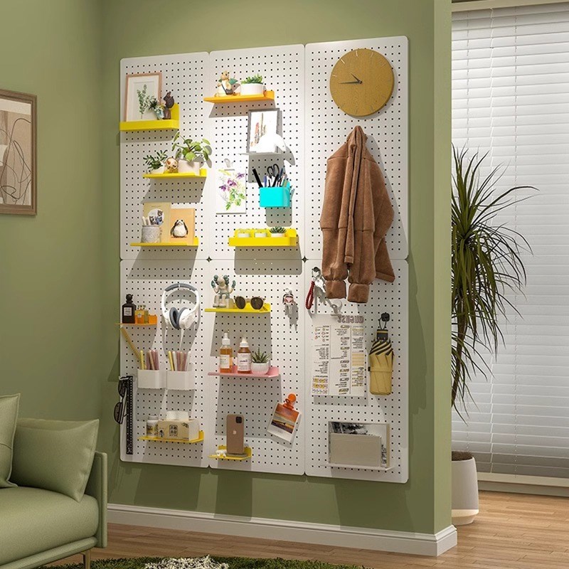 入户玄关客厅门口圆孔洞洞板金属置物架挂板展示墙面不锈钢冲孔板