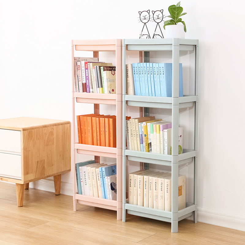 书架置物架落地省空间书柜简约现代小户型学生北欧桌面书格架收纳