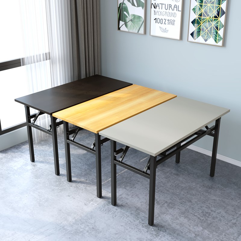 桌子折叠桌摆摊美甲桌电脑长条桌培训课桌简易餐桌家用长方形书桌