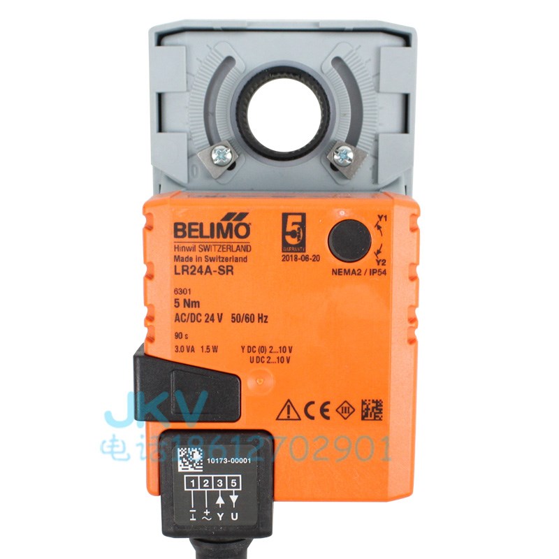 belimo搏力谋进口电动球阀执行器l调节型模拟量lr24a-sr 5Nm 24v