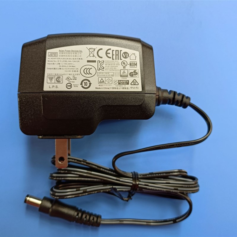 原装APD亚源12V1A电源适配器WA-12M12R充电器小插头5.5*2.1MM