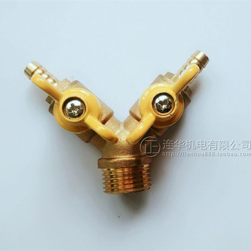 线切割配件羊角水泵水阀开关水管接头三通阀门通用型全铜内外螺纹