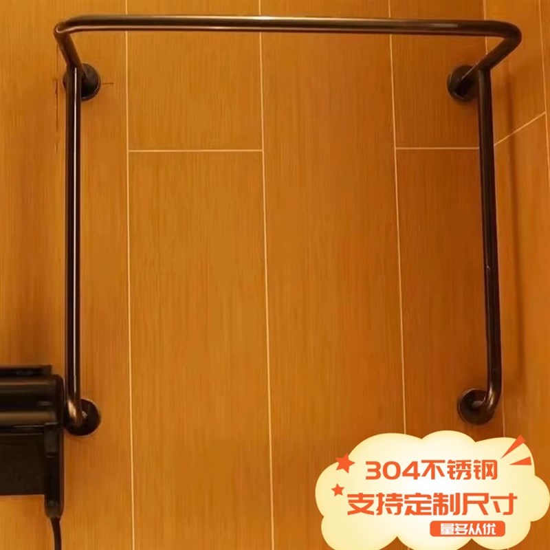 全季酒店挂衣架不锈钢上墙侧装晾衣架定制酒店民宿宾馆浴室挂衣杆