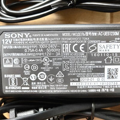 正品索尼SONY 12V3A电源适配器AC-UES1230M摄像机PMW-EX1R  监控