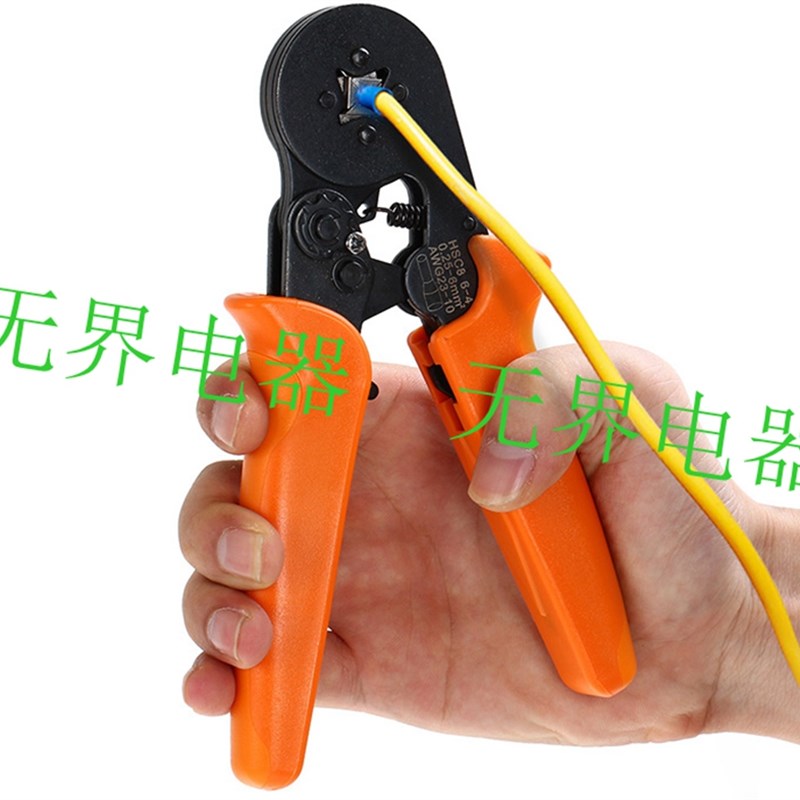 HSC8 6-4套管式自调压线钳 管型端子压接钳冷压钳接线钳0.5-6平方