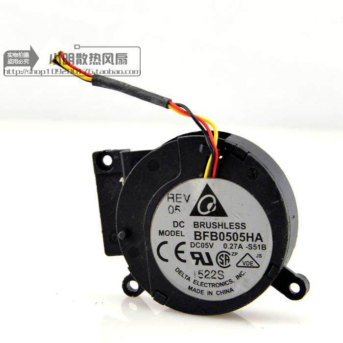 台达DELTA 5010双滚珠 5CM鼓风机涡轮离心风扇5V 0.27A BFB0505HA