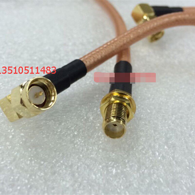 射频SMA-JW/SMA-KY工业级RG142跳线 SMA公弯转母50欧姆AP高频馈线