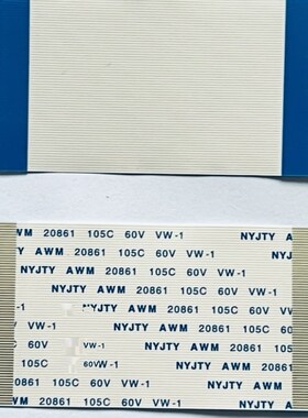 E129545 AWM 20861 印字W20706 105C 60V 逻辑板镀金排线60P 85mm