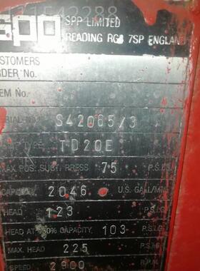 英国SS PU无品牌/MPS旋生转凸轮5泵X系列 877563B N1-P000S-H0用