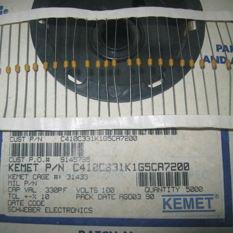 10个3元美国 KEMET 330P 100V 轴向多层陶瓷电容 C410C331K