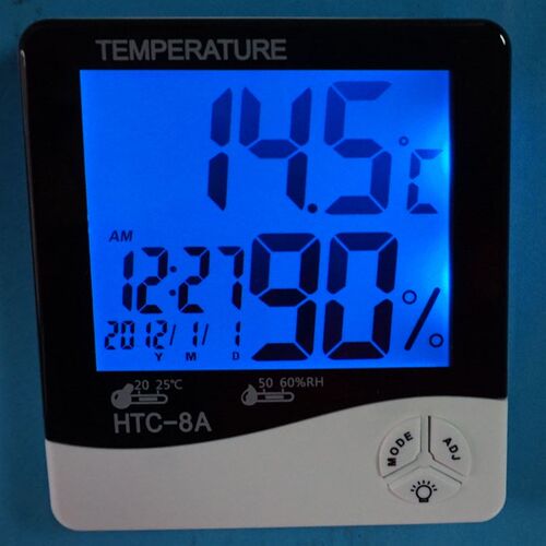 包邮温湿度计 带背光 家用时间日期 温度计 夜光温度计HTC-8A