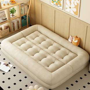 芙蕾米懒人沙发2025新款可躺可睡小户型休闲 榻榻米出租房可折叠人类狗窝床笠拉车