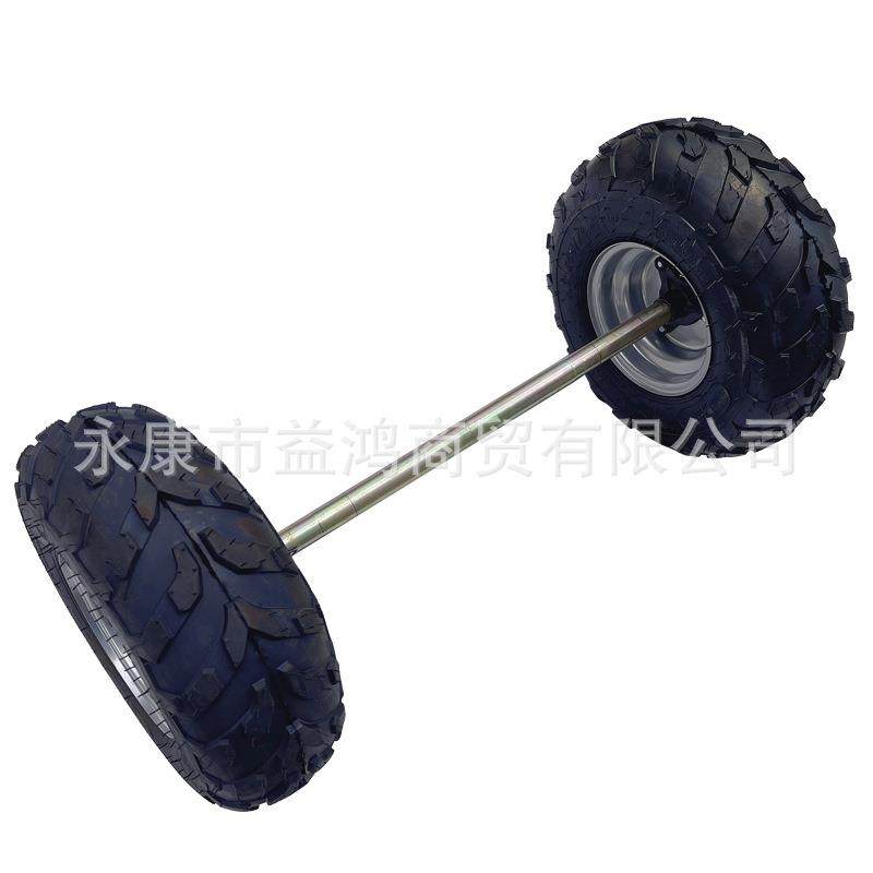 四轮卡丁车配件 改装漂移车1米后轴后桥总成 145/70-6寸越