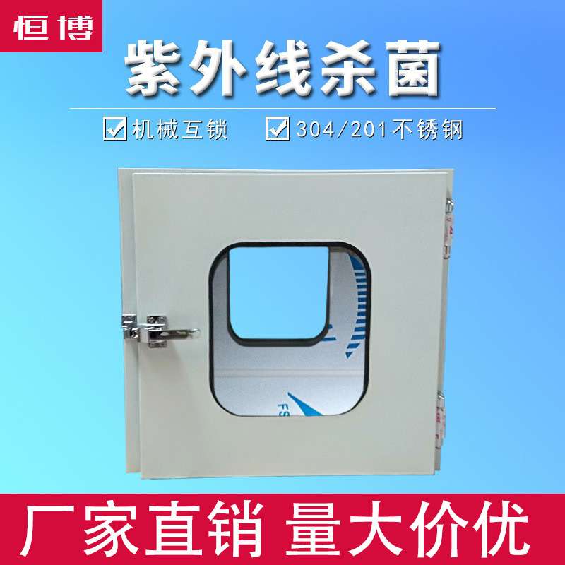 互锁600*600传递窗800*800不锈钢传递窗落地式风淋传递箱传递窗口