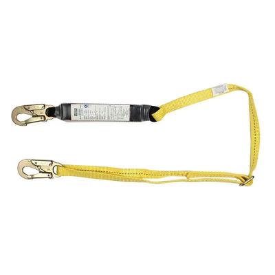 MSA/梅思安 9302002 Workman单腿反扣型吸震绳 两端19mm开口挂钩