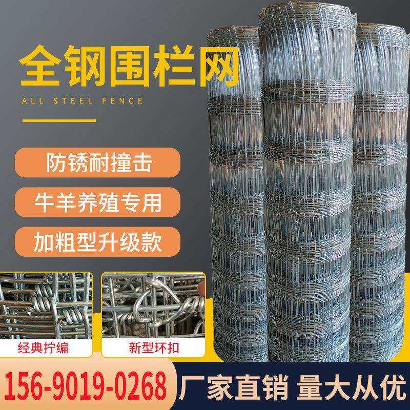 热浸镀锌钢铁丝网养羊围栏防护网隔离网养殖网牛栏网圈地种植护栏