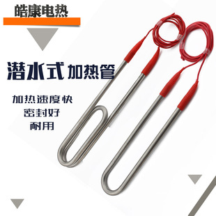 投入潜水式电热管浴盆浴缸220v380v加热管大功率发热水箱加热棒