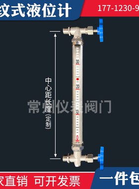 不锈钢玻璃管液位计/丝扣液位计/X29W/油位计/水位计/外螺纹连接