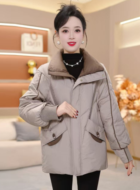 秋冬纯色保暖时尚洋气加厚显瘦羽绒服新款宽松2025年【SJYH3756】