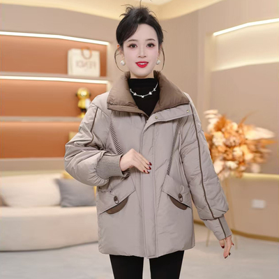 秋冬纯色保暖时尚洋气加厚显瘦羽绒服新款宽松2025年【SJYH3756】