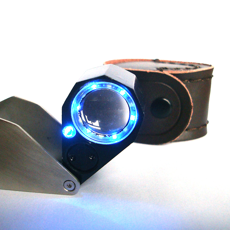 沪镜10倍放大镜 带灯LED 送保护皮套