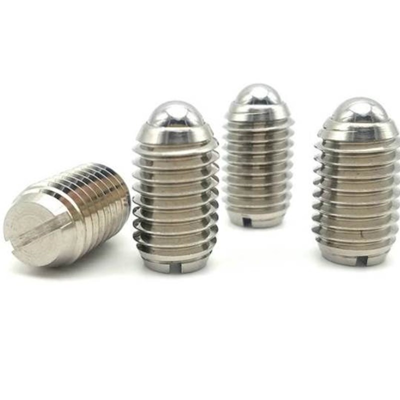 一字槽尼龙球头柱塞ZC103-2波珠螺丝 M8-M24无头弹簧球头柱塞