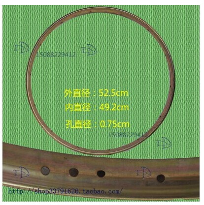 24 20寸三轮车轮组,钢圈小三轮车圈 三轮车车圈轮组26*1 3/4黄圈