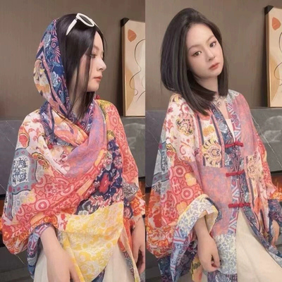 【下单立减50元】夏薄款穿搭夏季女多功能新疆海边旅游空调房丝巾