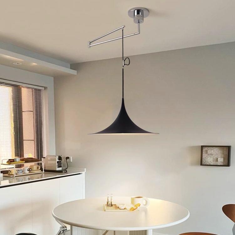 设计师semi摇臂可移位餐厅喇叭吊灯北欧创意餐桌书房吧台飞碟吊灯