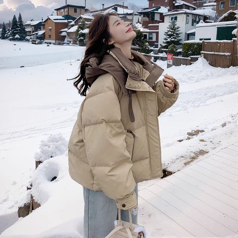 短款撞色棉服女冬季2025年新款小个子时尚加厚棉衣棉袄面包服外套,女装/女士精品,棉衣/棉服,淘宝优惠券,粉丝福利购,淘宝优惠卷