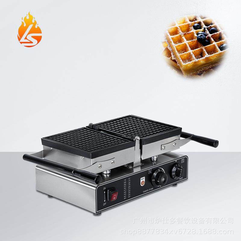 商用翻转华夫饼机加厚格子饼可丽饼整板华夫饼电热翻转四片华夫炉