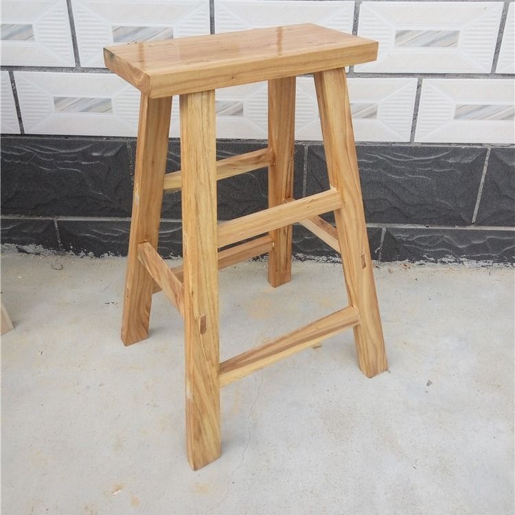 板凳实木高凳子吧台榆木凳家用高脚凳吧凳餐桌凳矮凳木凳子柜台凳