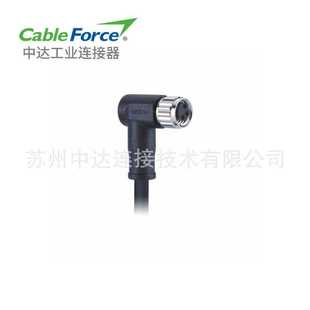5M替换XS3F M8连接器A 预铸 3Pin母弯头 M8PUR3A5M Code